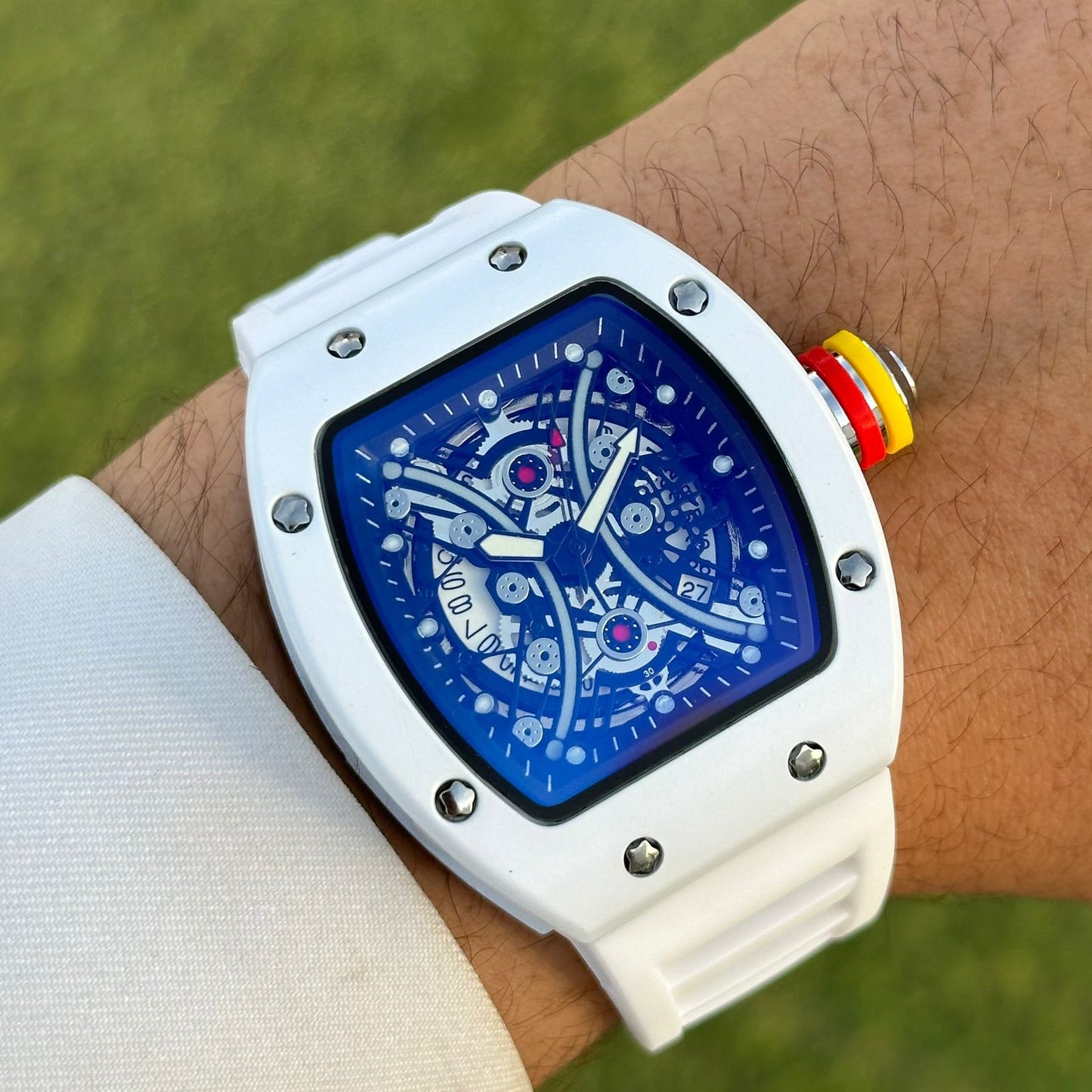 Fanderblue Apex Red – Luxury Sport Watch with Red Dial & Black Strap
